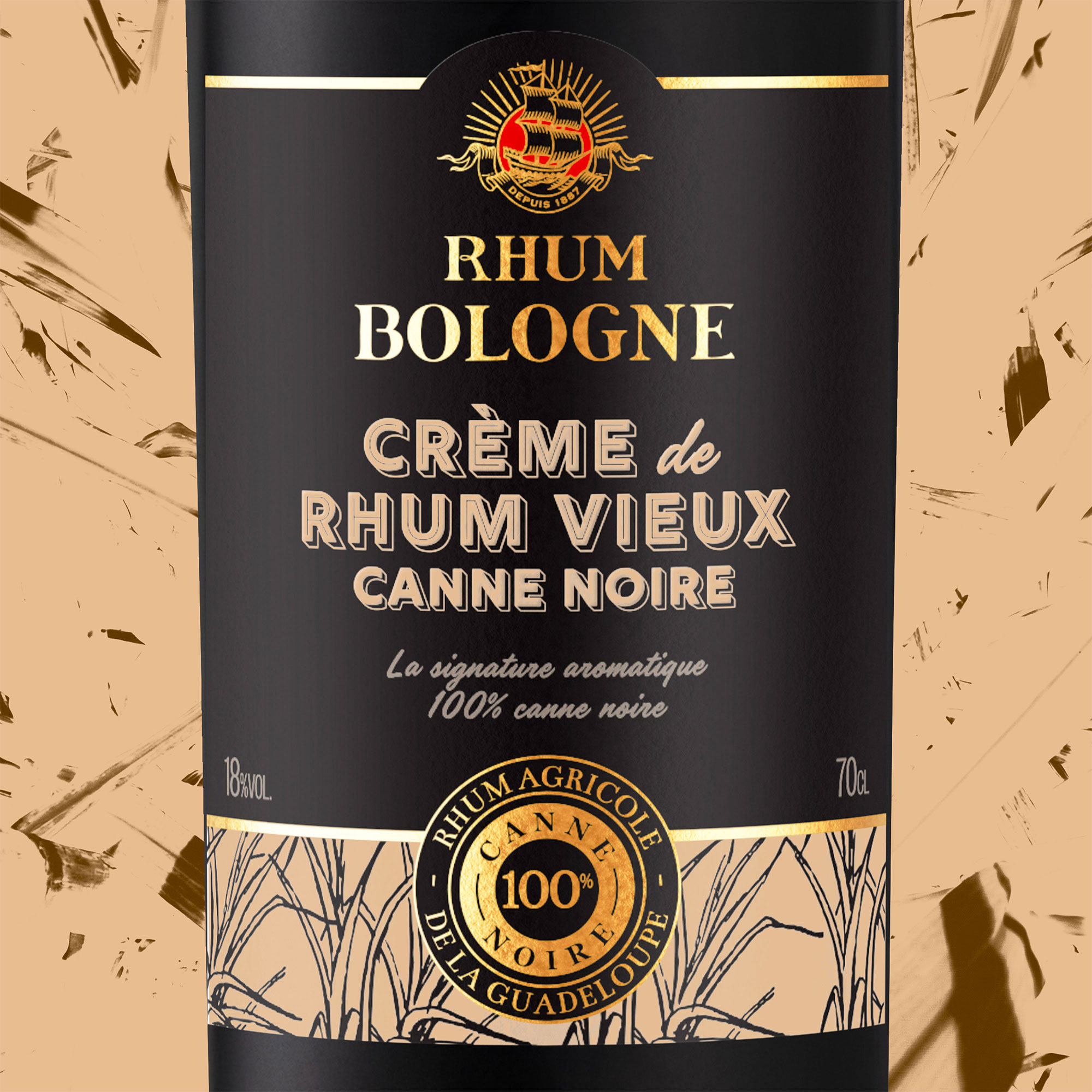 design graphique étiquette d'alcool